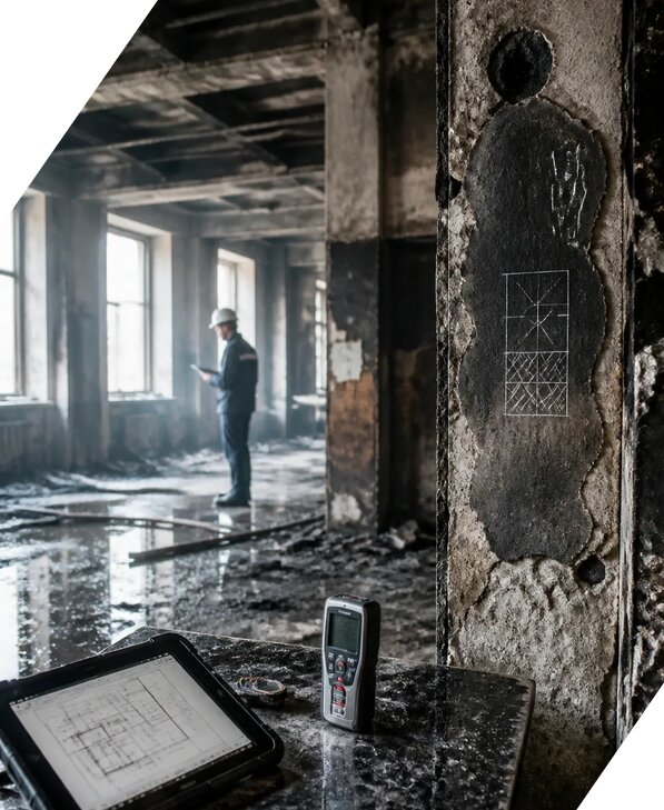 Обследование зданий после пожара в Новокуйбышевске от 15363 р. | ЭкспертизаРоссия