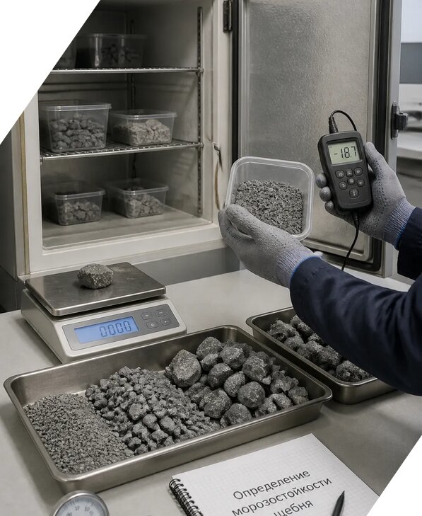 Определение морозостойкости щебня в Новокуйбышевске от 3585 р. | ЭкспертизаРоссия