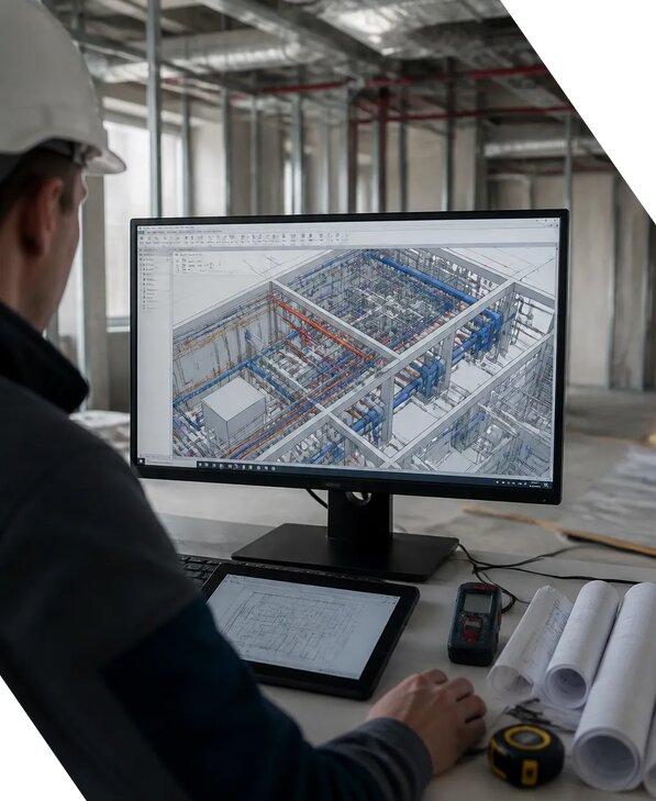 Создание BIM модели инженерных сетей для объектов в Новокуйбышевске